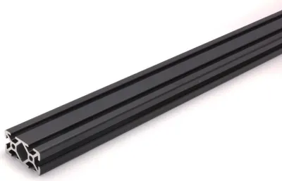 Produktbild von Länge 1820mm - Aluminiumprofil schwarz 20x40 L (leicht) I-Typ Nut 5 Aluminiumprofil Aluminium Profil Alu Profile Montage Systemprofil