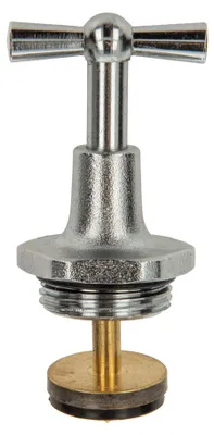 Produktbild von tecuro Ventiloberteil 3/4 Zoll, mit Knebel und Rückflussverhinderer, Messing matt verchromt