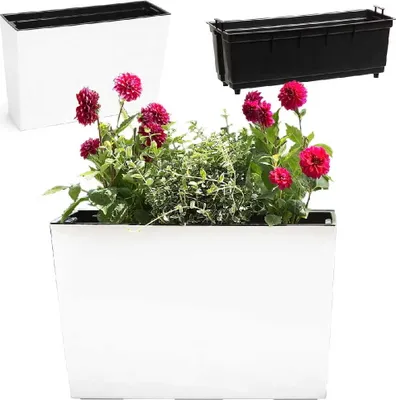 Produktbild von Lamela Blumentopf Werbena Hoch Weiß 56 cm