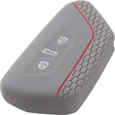 Produktbild von INF Silikon Schlüsselcover kompatibel mit VW Touareg Tiguan Golf 8 Honeycomb Griff Schutz Grau