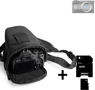 Produktbild von K-S-Trade Schultertasche kompatibel mit Sony Alpha 6700 Colt Kameratasche für Systemkameras DSLR DSLM SLR, Bridge etc., + 16GB Speicherkarte