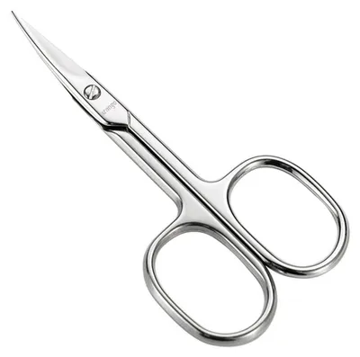 Immagine prodotto di Forbici per unghie in acciaio inossidabile, con micro-denti e punta curva, lunghezza 109 mm, per manicure e pedicure