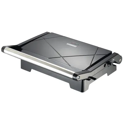 Obrázek produktu pro Panini gril a kontaktní gril s nepřilnavým povrchem a ochranou proti přehřátí 1000W Black