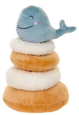 Produktbild von Stapelturm für Kleinkinder, Motorikspielzeug zur Förderung der Hand-Augen-Koordination, Höhe 20 cm