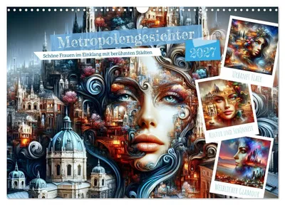 Produktbild von Metropolengesichter (Wandkalender 2027 DIN A3 quer), CALVENDO Monatskalender