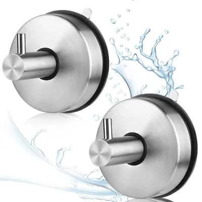 Immagine prodotto di 2 ganci con ventosa per bagno e cucina