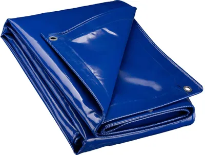 Immagine prodotto di Telone Wiltec resistente alle intemperie blu, telone impermeabile con occhielli 3 x 5 m, telone in poliestere 650 g/m², telone da giardino resistente ai raggi UV, robusto telone protettivo con rivestimento in PVC