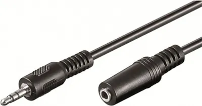 Image de Câble Ewent EC1650 Jack 3,5 mm (M/F) 2m Noir