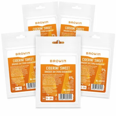 Produktbild von 5x Ciderhefe Sweet 5 g für 15–20 L Hefe für süßen Apfelcider & Birnencider (Perry)  bis 9 % Alkohol  Gärtemperatur 15–25 °C einfache Anwendung