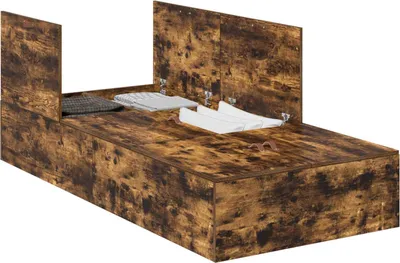 Zdjęcie produktu dla Rama łóżka z miejscem na przechowywanie Dąb wędzony 90 x 200 cm