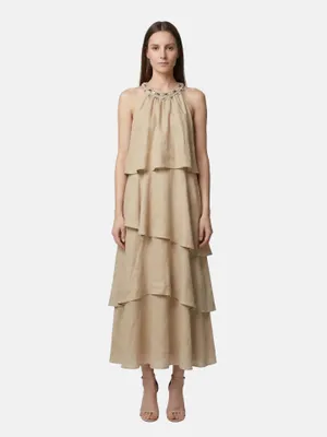 Produktbild von Vestito donna casual Lyocell e poliestere Alta qualità Taupe UNICA VS 96-Taupe