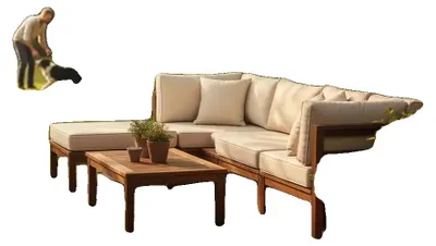 Zdjęcie produktu dla Sztuczna roślina, dekoracja wnętrz, realistyczny design, kolor khaki