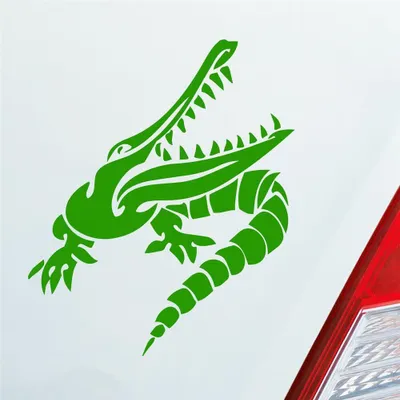 Produktbild von Auto Aufkleber Krokodil Aligator Kroko Animal Tier Tuning 10x12 cm Hellgrün Sticker Heckscheibenaufkleber