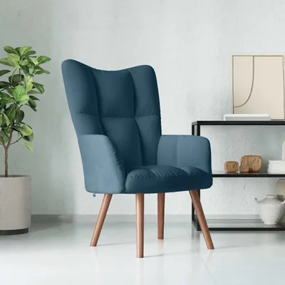 Zdjęcie produktu dla VidaXL 328061, Aksamit, Niebieski, Pianka, 615 mm, 690 mm, 955 mm
