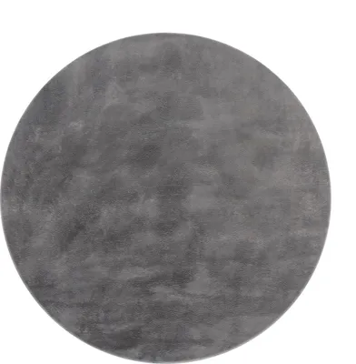 Produktbild von TT Home Wohnzimmer Teppich Hochflor Langflor Kunstfell Weich Modern Unifarben Flauschig Größe 80 cm Rund