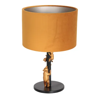 Zdjęcie produktu dla Anne Lighting - lampa stołowa - Animaux - czarny - metal aksamit - Ø 20cm - E27 - 8235ZW