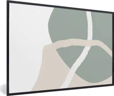 Produktbild von MuchoWow® Gerahmtes Poster Minimalismus - Pastell - Gestaltung 60x40 cm - Poster mit Schwarzem Bilderrahmen Wandposter Rahmen Foto Bilder - Printing - Wanddeko Schlafzimmer