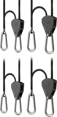 Produktbild von Verstellbare Seilaufhänger aus Edelstahl, 3 mm, 68 kg Tragfähigkeit, 2 Paare