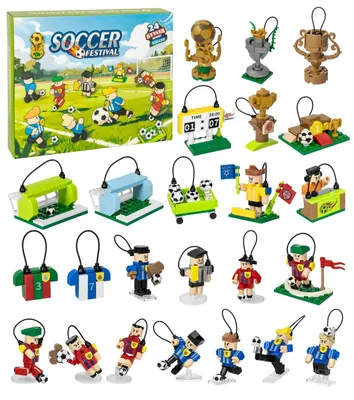Obrázek produktu pro Adventní kalendář 2026 24 stavebnicových sad 712 dílků 24 DNÍ FOTBALOVÝ ODPOČET Fotbal