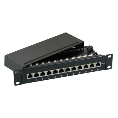 Produktbild von EFB-Elektronik Mini-Patchpanel STP 12xRJ45 Cat.6A, 10- 1HE, RAL7035 grau Hersteller: EFB Elektronik (37737.12)