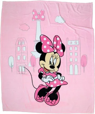 Image de Couverture Unyqoos® Disney Minnie Mouse en polaire – Couverture douce avec motif Minnie, 110 x 140 cm, en polaire (100% polyester), lavable à 30 °C