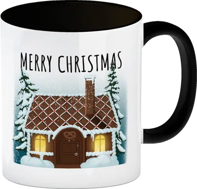 Produktbild von Merry Christmas Lebkuchenhaus Kaffeebecher