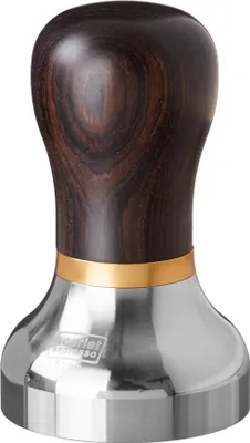 Produktbild von scarlet espresso | Tamper »Vittoria« für Barista; mit ergonomischem Griff aus Edelholz und präzisionsgefertigter, hochglanzpolierter Edelstahlbasis, Größe:53 mm, Farbe:Ebenholz - Schwarz