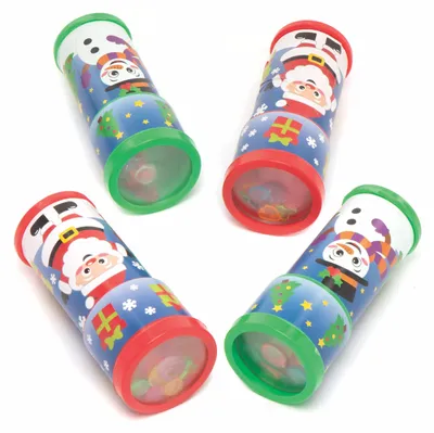 Produktbild von Baker Ross Weihnachtskaleidoskope FC252 - 4 Stück Bastelset für