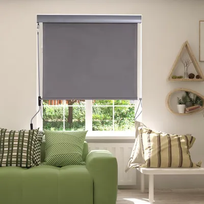 Produktbild von Senkrechtmarkise mit Handkurbel, Balkonmarkise Sichtschutz, Vertikalmarkise Windschutz, Polyester, Grau | 200 x 120 cm | 280 g/m² | UV-Schutz