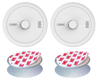 Produktbild von ABUS Hitzewarnmelder PREVARO 10 - für Küche & Co - 2er Set + Magnetpads