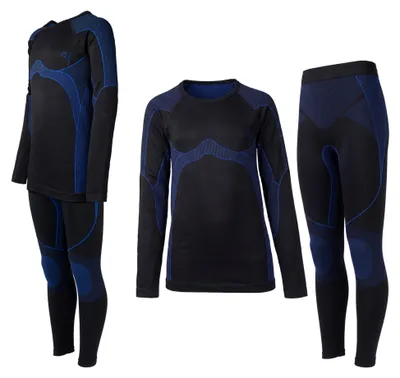 Produktbild von Black Snake Skiunterwäsche Kinder Set Seamless Winter - 146/152 - Schwarz/Blau
