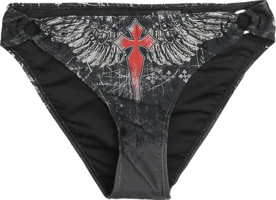 Produktbild von Rock Rebel by EMP Damen schwarzes Bikini-Unterteil mit Skull-Print XXL