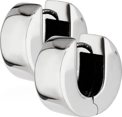 Produktbild von Paar 925 Sterlingsilber Klappcreolen Ohrringen 14,6 X 7,8mm Anlaufgeschützt 4803