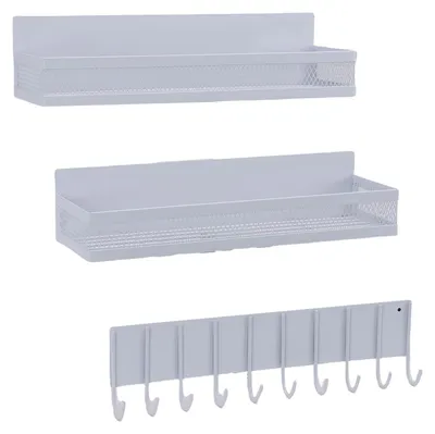 Zdjęcie produktu dla Magnetyczna półka do lodówki, ruchomy organizer do lodówki, oszczędzająca miejsce półka na przyprawy, idealna do organizacji kuchni, kolor biały