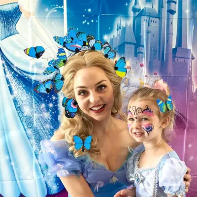 Karnevalskostüm - Haaraccessoires - Haarband Kinder - 8 Stück Aufkleber - Blau - PE/Eisen - Kostümzubehör
