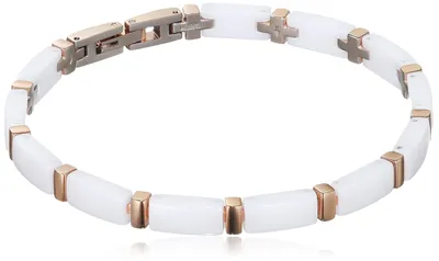 Productafbeelding van Boccia damesarmband van titanium en keramiek, bicolor - 0371-06