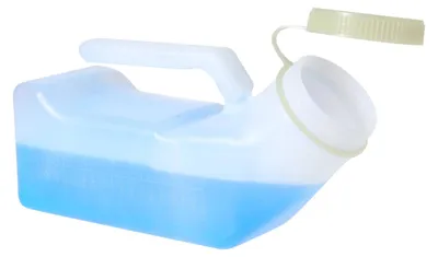 Urinflasche 1000 ml mit Leuchtdeckel, transparent, wiederverwendbar