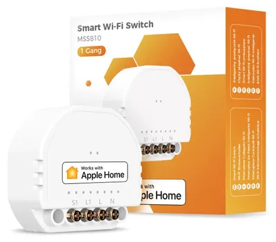 Produktbild von Refoss Mini WLAN Lichtsteuerungs-Relaisschalter, kompatibel mit Apple HomeKit, Alexa und Google Home