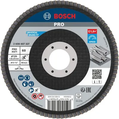 Produktbild von PRO X571 Fächerschleifscheibe, gerade, 125 mm, K60