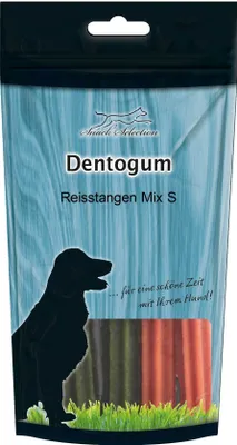 Produktbild von 1 x 120g Dentogum Reisstangen Mix S - ohne Zuckerzusatz - glutenfrei - ohne Fleisch - veggi