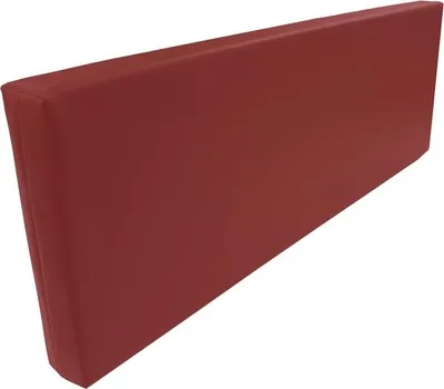 Produktbild von Rueckenlehne - Rueckenkissen für Palettenkissen (120x43x20/15 cm (Kirsch) MATRATZEN KISSEN Mit Kunstleder flammhemmend MVSS 302 - UV stabilisiert - SCHAUMSTOFF FÜR EUROPALETTEN Kissen