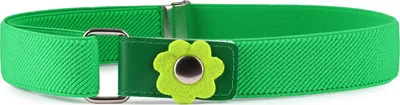 Produktbild von Ladeheid Mädchen Gürtel Elastik-Gürtel 1-6 Jahre 34-65 cm P15K (Grün/Blume)