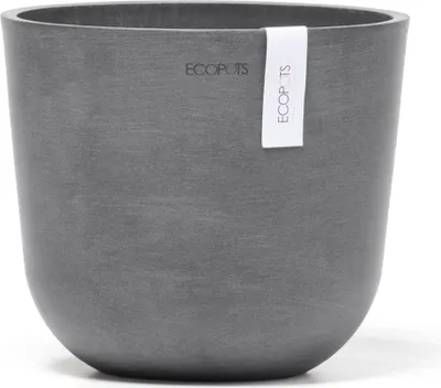 Produktbild von Blumentopf Ecopots Oslo Kunststoff Ø 19 cm H 16,5 cm grau