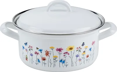 Produktbild von Riess Kasserolle Flora mit Deckel Ø14cm Country Emaille Induktion
