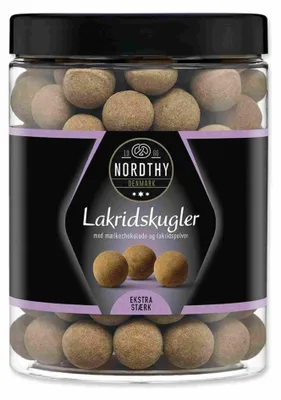 Productafbeelding van Nordthy Lakritskugels, extra sterk, 600 gram