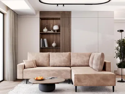 Produktbild von AX LIVING Kalkan Sofa mit Bettkasten Couch L Form Kakaobeige 257 cm R