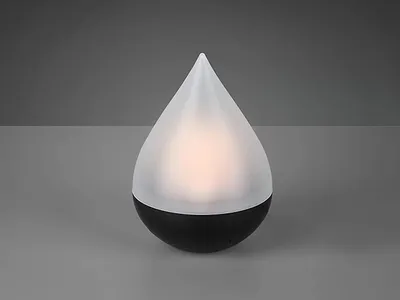 Produktbild von Solar Tischleuchte CALDERA mit Flammen Effekt Ø14cm Höhe 21cm - R55156132