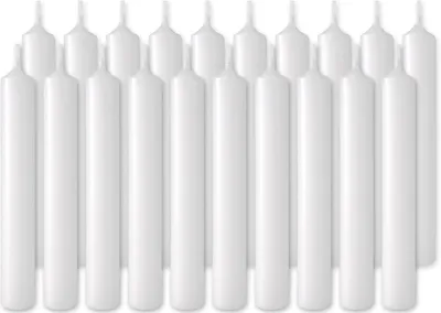 Produktbild von BRUBAKER Geburtstagskerzen 9,5 cm - kleine Spitzkerzen für Geburtstag - Dekokerzen Partydekoration - Stabkerzen Leuchterkerzen, Weiß, 200 Kerzen