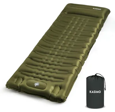 Produktbild von Selbstaufblasbare Isomatte Campingmatte Luftmatratze - 12 cm - Einzelperson - Integrierte Pumpe - Für Camping und Bivak