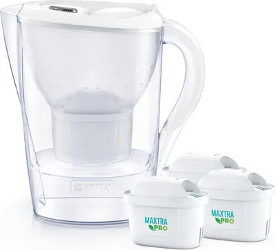 Produktbild von Brita MARELLA WHITE incl. 3 mxpro, Manueller Wasserfilter, 2,4 l, Weiß